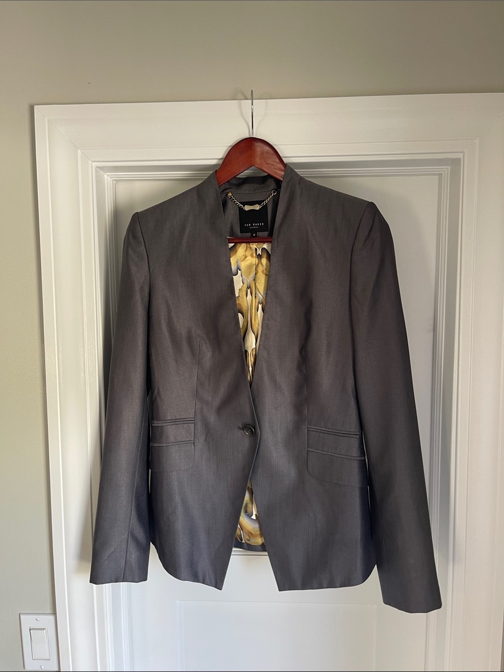 Ted Baker Charcoal Single-Button Blazer